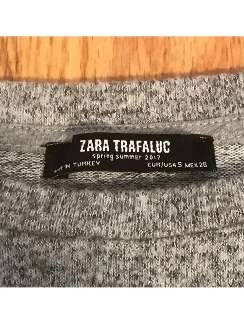 ZARA Bell Sleeve Soft Knit Sweater in Heathered Marled Gray Size S - Picture 10 of 10